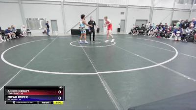 190 lbs Placement Matches (8 Team) - Aiden Cooley, Texas Blue vs Micah Roper, Michigan