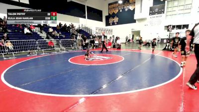 41 lbs Quarterfinal - Talon Pettit, Reign WC vs Elila Jean Harlan, So Cal Hammers Wrestling