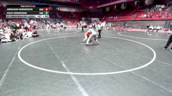 215 lbs D1 - Semi-finals (fri 7:30pm.) - Zach Winnekens, Kaukauna vs Abraham Henderson, Holmen