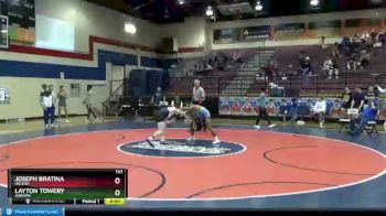 132 lbs 5th Place Match - Joseph Bratina, Helena vs Layton Towery, Auburn