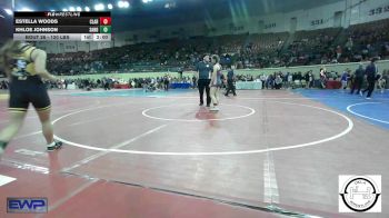 120 lbs Round Of 32 - Estella Woods, Claremore Wrestling Club vs Khloe Johnson, Sand Springs Jr High