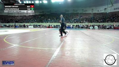 128 lbs Round Of 16 - Whitney Bryant, Mustang Middle School vs Leyah Stuteville, Team Choctaw