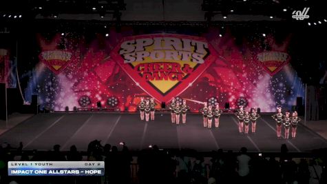 Impact One Allstars - Hope [2026 L1 Youth Day 2] 2026 Spirit Sports Myrtle Beach Nationals