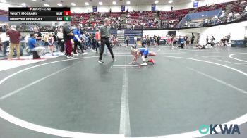 43 lbs Consolation - Wyatt McCrary, Weatherford Youth Wrestling vs Memphis Epperley, Smith Wrestling Academy
