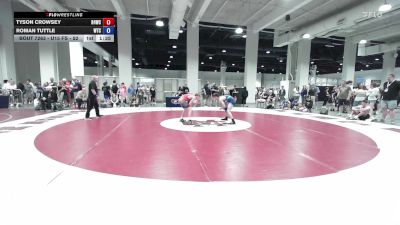 U15 FS - 52 lbs Champ. Round 3 - Tyson Crowsey, Ranger 47 Wrestling Club vs Roman Tuttle, Wichita Training Center