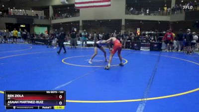 120 lbs Champ. Round 1 - Ben Ziola, NE vs Asaiah Martinez-Ruiz, IA