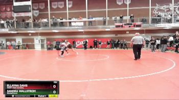 152 lbs 1st Place Match - Sandra Wallstrom, Bonneville vs Ellayna Davis, Rigby High School