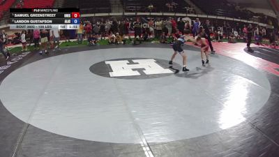 106 lbs 1st Place Match - Samuel Greenstreet, Oregon vs Landon Gustafson, Alaska