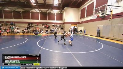 96 lbs Quarterfinal - D`Artagnan Fillmore, Wasatch vs Cole DeGering, Pleasant Grove Jr. High