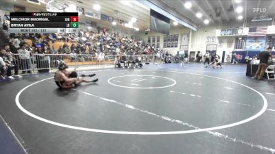 132 lbs Champ. Round 1 - Bryan Avila, Laguna Hills vs Melchior Madrigal, Servite