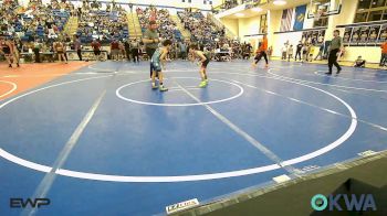 61 lbs Round Of 16 - Lane Powell, Verdigris Youth Wrestling vs Jonah Aguayo, Grove Takedown Club