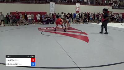 70 kg Quarterfinal - John Wiley, Oklahoma Regional Training Center vs Sean Seefeldt, Pennsylvania RTC