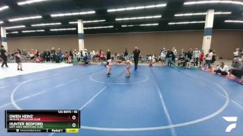 92 lbs Quarterfinal - Hunter Bedford, Katy Area Wrestling Club vs Owen Heinz, NB Elite Wrestling Club
