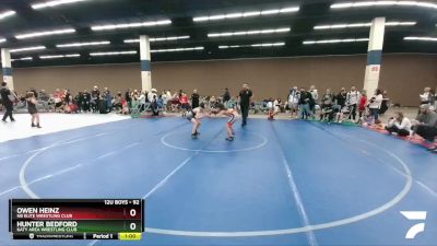 92 lbs Quarterfinal - Hunter Bedford, Katy Area Wrestling Club vs Owen Heinz, NB Elite Wrestling Club