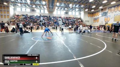 126 lbs Cons. Round 6 - Issac Santos, Camden vs Mark Bonfante, Wellington High School