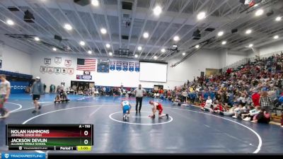 110 lbs Champ. Round 1 - Jackson Devlin, Alliance Middle School vs Nolan Hammons, Johnson Junior High