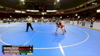 118 lbs Cons. Round 1 - Mason Stevenson, Northern Arizona Grapplers vs Helaman Preston, Tuba City Boarding School