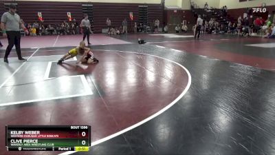 B-7 lbs Round 5 - Clive Pierce, Waverly Area Wrestling Club vs Kelby Weber, Western Dubuque Little Bobcats