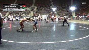 7A 144 lbs Cons. Round 2 - Connor Cunningham, Baker HS vs Takoda Browning, Robertsdale