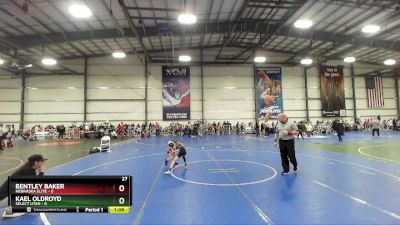 52 lbs Rd# 7- 10:45am Saturday Final Pool - Bentley Baker, Nebraska Elite vs Kael Oldroyd, SELECT Utah