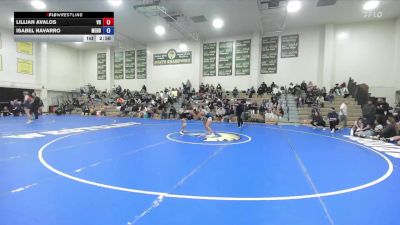 131 lbs Semis & 1st Wrestleback (8 Team) - Lillian Avalos, Vanguard vs Isabel Navarro, Menlo B