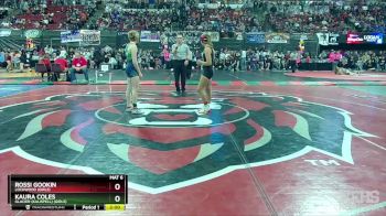 G - 114 lbs Quarterfinal - Kaura Coles, Glacier (Kalispell) (Girls) vs Rossi Gookin, Lockwood (Girls)