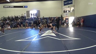 117 lbs Cons. Round 4 - Isabella Coronado, Eastern Oregon University (OR) vs Loretta Lopez, Vanguard