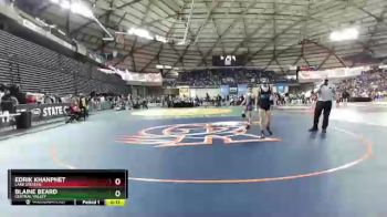 4A 120 lbs 7th Place Match - Blaine Beard, Central Valley vs Edrik Khanphet, Lake Stevens