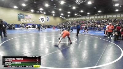 157 lbs Champ. Round 1 - Nathaniel Freitas, Atascadero vs James Jacobsen, Tehachapi