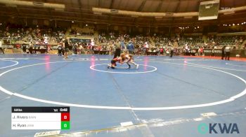 52 lbs Round Of 32 - Jude Rivers, Barnsdall Youth Wrestling vs Henry Ryan, Jenks Trojan Wrestling Club