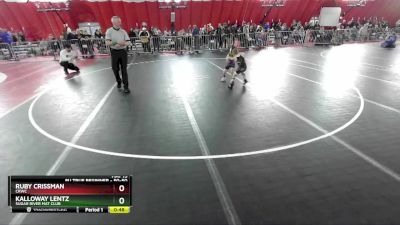 50-50 lbs Round 1 - Kalloway Lentz, Sugar River Mat Club vs Ruby Crissman, CRWC