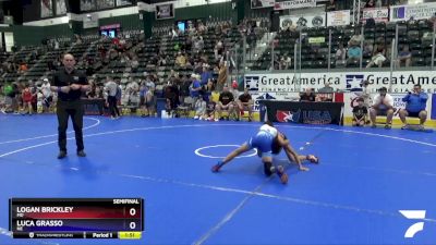 82 lbs Semifinal - Logan Brickley, MD vs Luca Grasso, NE