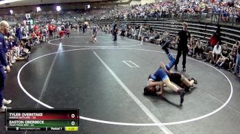 105 lbs Quarterfinals (8 Team) - Tyler Overstake, Kansas Rattlers vs Easton Oberbeck, Team Texas Red