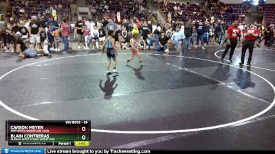 59 lbs Champ. Round 1 - Carson Meyer, Top Notch Wrestling Club vs Blain Contreras, Pueblo West Storm Wrestling