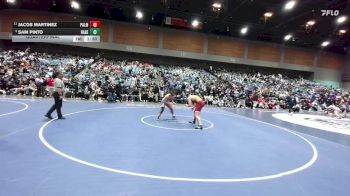 190 lbs Quarterfinal - Sam Pinto, Rancho Bernardo vs Jacob Martinez, Palma