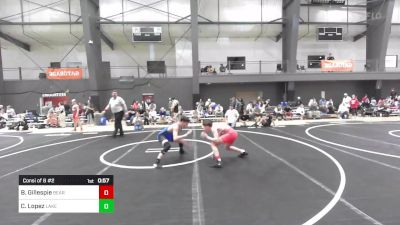 123 lbs Consi Of 8 #2 - Brayden Gillespie, Bear Claw vs CJ Lopez, Lake Stevens WC