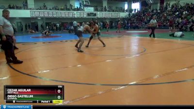 170 lbs Champ. Round 2 - Diego Gastelum, Olympian vs Cezar Aguilar, West Hills