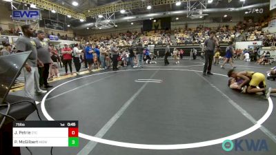 75 lbs Semifinal - Jason Rhea Petrie, Chandler Takedown Club vs Paxtyn McGilbert, Midwest City Bombers Youth Wrestling Club