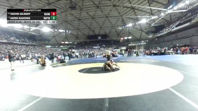 Boys 1A 132 lbs Champ. Round 2 - Aiden Badonie, Wapato vs Taevin Gilbert, Vashon Island