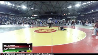 98 lbs 5th Place Match - Brock Zappey, South Kitsap Wrestling Club vs Noah Schimke, NWWC