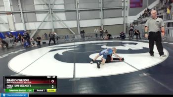 67 lbs 1st Place Match - Preston Beckett, NWWC vs Bradyn Wilson, Mat Demon Wrestling Club