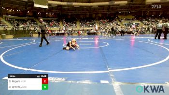 58 lbs Round Of 32 - Drake Rogers, Weatherford Youth Wrestling vs Olivia Reeves, Wyandotte Youth Wrestling