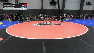 95 lbs Cons. Semis - Olivia Maya Felix, Delta Wrestling Club vs Emma Martinez, Madera Grapplers