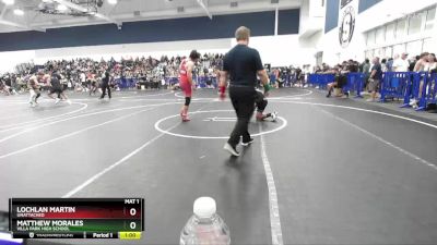 150 lbs Cons. Round 2 - Matthew Morales, Villa Park High School vs Lochlan Martin, Unattached