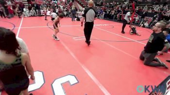 55 lbs Round Of 16 - Jackson Butler, Ponca City Wildcat Wrestling vs Easton Ortiz, Keystone Wrestling Club