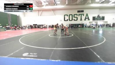 144 lbs Champ. Round 1 - Mekias Dumas, Peninsula vs Joshua Bowers, Wilson/Long Beach