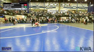 49 lbs Semifinal - Cannon Corley, Choctaw Ironman Youth Wrestling vs Jett Gentry, Husky WC