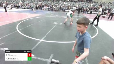88 lbs Consi Of 8 #1 - Connor Tolman, Fallon Outlaws WC vs Matthew McNulty II, All In Wr Acd