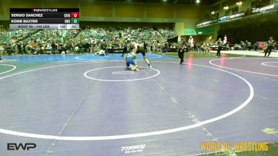 145 lbs Consi Of 16 #1 - Sergio Sanchez, Central Valley (Ceres) vs Kobie Baxter, Grizzly Wrestling Club