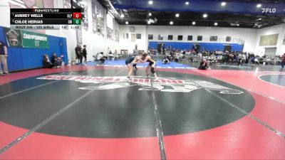 125 Girls Quarterfinal - Aubrey Wells, Calipatria vs Chloe Hervas, San Marcos